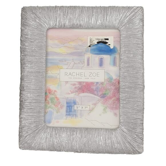 Rachel Zoe Silver Gold Textured Photo Frame – 5x7 New - Picture 1 of 5